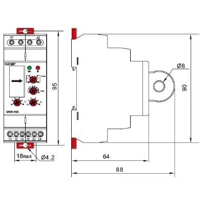 Strāvas kontrole | aizsardzības relejs | 2-20A | AC/DC 24-240V 3 Strāvas kontrole | aizsardzības relejs | 2-20A | AC/DC 24-240V 3