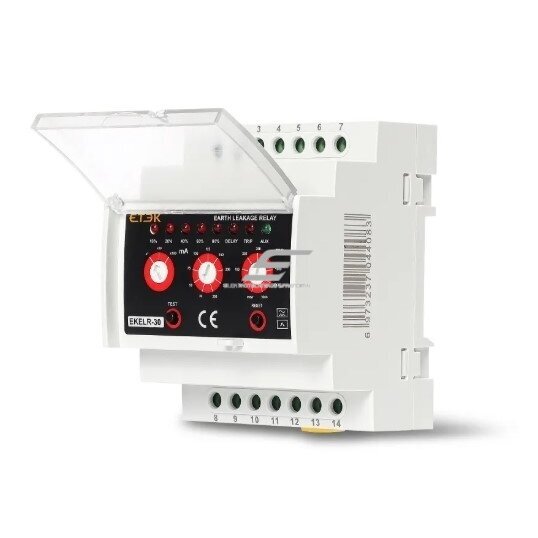 Modulis | Regulējams strāvas noplūdes relejs 30mA-30A | 6A | 110/230VAC | DIN | 1NO+1NC 1