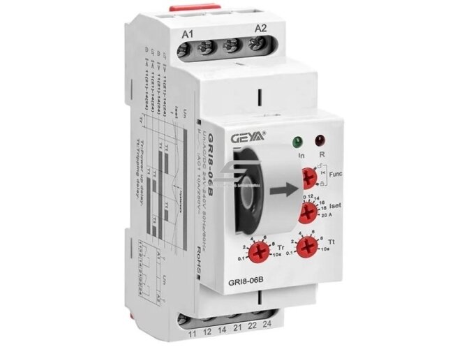 Modulinė srovės kontrolės | apsaugos rėlė | 2-20A | 24-240VAC/DC | mechaninė | DIN 2