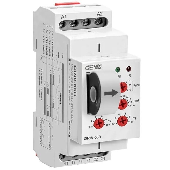 Strāvas kontrole | aizsardzības relejs | 2-20A | AC/DC 24-240V 2 Strāvas kontrole | aizsardzības relejs | 2-20A | AC/DC 24-240V 2