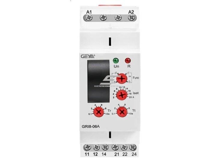 Modulinė srovės kontrolės | apsaugos rėlė | 2-20A | 24-240VAC | mechaninė | DIN