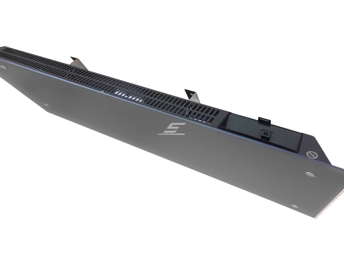 Stiklinis elektrinis radiatorius be termostato | 600W | 230V | 222x964x87mm | IP24 | juodas | ADAX | Glamox Heating H60 L06 Black 1