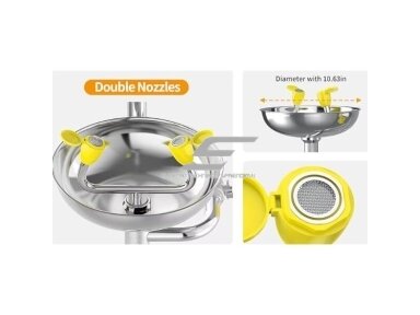 Stacionarus kombinuotas avarinis | saugos dušas | kūno | veido | akių plovimo sistema | 75,7l/min | 11,4l/min | nerūdijantis plienas Stacionarus kombinuotas avarinis | saugos dušas | kūno | veido | akių plovimo sistema | 75,7l/min | 11,4l/min | nerūdijantis plienas