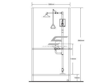 Stacionarus uždaras kombinuotas avarinis | saugos dušas | kūno | veido | akių plovimo sistema | 75,7l/min | 11,4l/min | 2200x1200x900mm | nerūdijantis plienas 3 Stacionarus uždaras kombinuotas avarinis | saugos dušas | kūno | veido | akių plovimo sistema | 75,7l/min | 11,4l/min | 2200x1200x900mm | nerūdijantis plienas 3