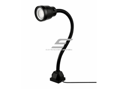 LED darbo šviestuvas | 5W | 24V | 6000K | varžtinis tvirtinimas | staklėms ir dirbtuvėms | IP33 | plastikinis korpusas | juodas LED darbo šviestuvas | 5W | 24V | 6000K | varžtinis tvirtinimas | staklėms ir dirbtuvėms | IP33 | plastikinis korpusas | juodas