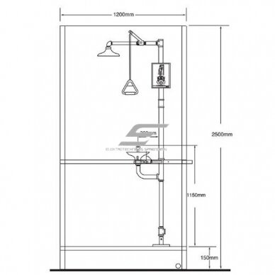 Stationary enclosed combined emergency | safety shower | body | face | eye wash system | 75.7l/min | 11.4l/min | 2200×x1200x900mm | stainless steel 3 Stationary enclosed combined emergency | safety shower | body | face | eye wash system | 75.7l/min | 11.4l/min | 2200×x1200x900mm | stainless steel 3