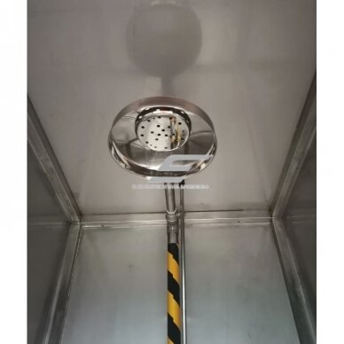 Stationary enclosed combined emergency | safety shower | body | face | eye wash system | 75.7l/min | 11.4l/min | 2200×x1200x900mm | stainless steel 1 Stationary enclosed combined emergency | safety shower | body | face | eye wash system | 75.7l/min | 11.4l/min | 2200×x1200x900mm | stainless steel 1