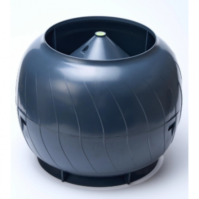 Statiskais ventilācijas deflektors Ø160 mm | bez kustīgām daļām | ABS/ASA UV | grafīta pelēks