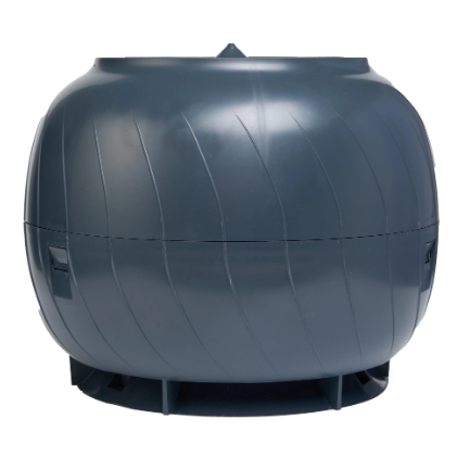 Statiskais ventilācijas deflektors Ø160 mm | bez kustīgām daļām | ABS/ASA UV | grafīta pelēks 2