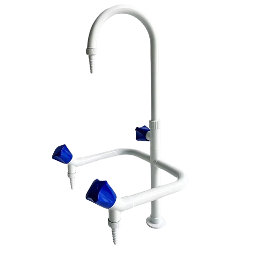 Stationary emergency face | eye wash system | 550x260x195mm | countertop mounted | white | stainless steel Stationary emergency face | eye wash system | 550x260x195mm | countertop mounted | white | stainless steel