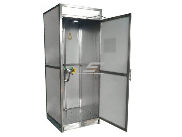 Stacionarus uždaras kombinuotas avarinis | saugos dušas | kūno | veido | akių plovimo sistema | 75,7l/min | 11,4l/min | 2200x1200x900mm | nerūdijantis plienas Stacionarus uždaras kombinuotas avarinis | saugos dušas | kūno | veido | akių plovimo sistema | 75,7l/min | 11,4l/min | 2200x1200x900mm | nerūdijantis plienas