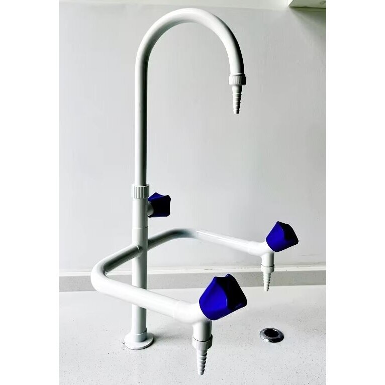 Stationary emergency face | eye wash system | 550x260x195mm | countertop mounted | white | stainless steel 2 Stationary emergency face | eye wash system | 550x260x195mm | countertop mounted | white | stainless steel 2