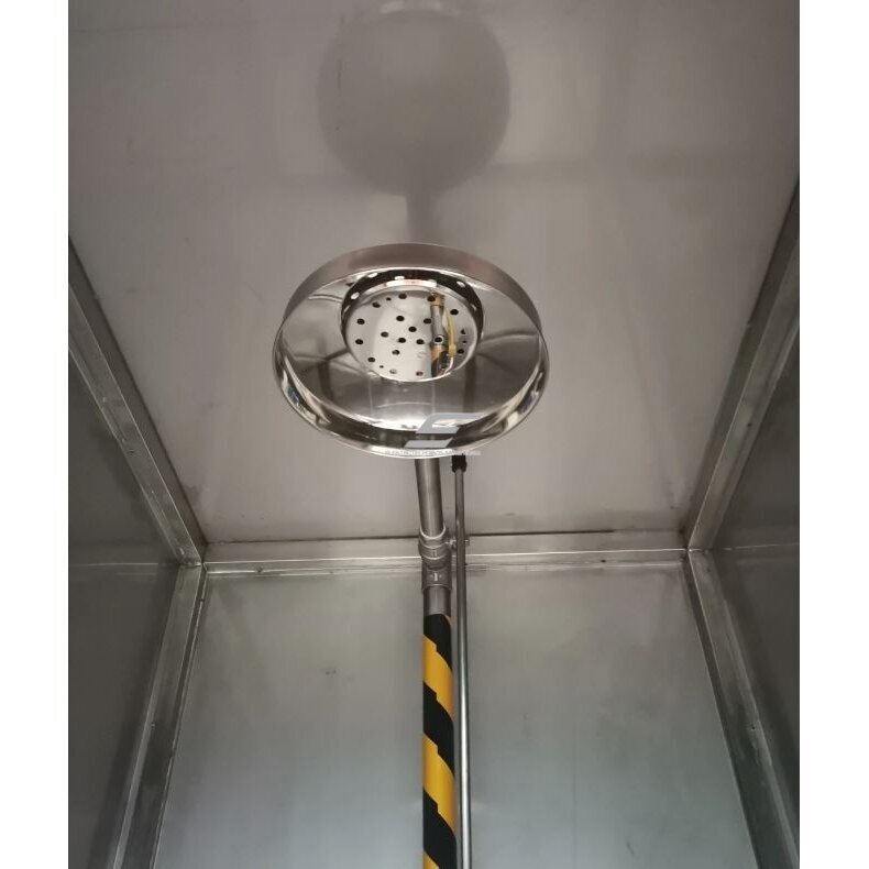 Stationary enclosed combined emergency | safety shower | body | face | eye wash system | 75.7l/min | 11.4l/min | 2200×x1200x900mm | stainless steel 1 Stationary enclosed combined emergency | safety shower | body | face | eye wash system | 75.7l/min | 11.4l/min | 2200×x1200x900mm | stainless steel 1