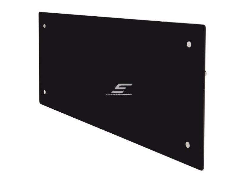 Stiklinis elektrinis radiatorius be termostato | 400W | 230V | 340x606x87mm | IP24 | juodas | ADAX | Glamox Heating H60 H04 Black