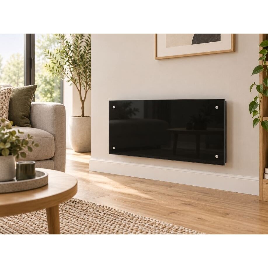 Stikla elektriskais radiators bez termostata | 400W | 230V | 340x606x87mm | IP24 | melns | ADAX | Glamox Heating H60 H04 Black 2 Stikla elektriskais radiators bez termostata | 400W | 230V | 340x606x87mm | IP24 | melns | ADAX | Glamox Heating H60 H04 Black 2