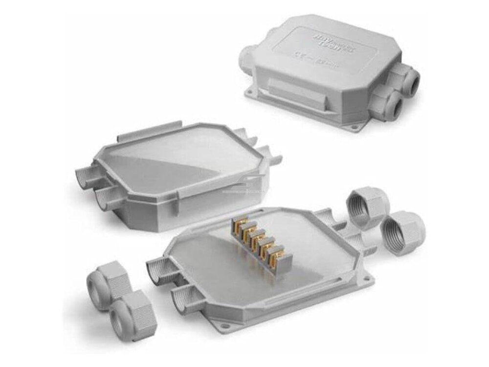 Hermetinė mova dėžutė jungiamoji elektros kontaktams su gelio užpildu | 120x100x45 | 5x6mm² | IP68/69K | Raytech | READYBOX120 Hermetinė mova dėžutė jungiamoji elektros kontaktams su gelio užpildu | 120x100x45 | 5x6mm² | IP68/69K | Raytech | READYBOX120
