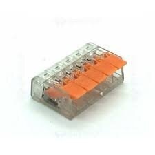 Push-in splice connector for solid wire | 5 slot | 32A | max. 4mm² 1 Push-in splice connector for solid wire | 5 slot | 32A | max. 4mm² 1
