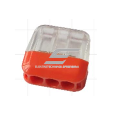Connection terminal for solid wire | 3 poles | 24A | max. 4mm² Connection terminal for solid wire | 3 poles | 24A | max. 4mm²