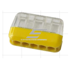 Connection terminal for solid wire | 5 poles | 24A | max. 4mm² Connection terminal for solid wire | 5 poles | 24A | max. 4mm²