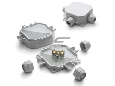 Hermetinė mova dėžutė jungiamoji elektros kontaktams su gelio užpildu | 90x90x45 | 3x6mm² | IP68/69K | Raytech | READYBOX90 Hermetinė mova dėžutė jungiamoji elektros kontaktams su gelio užpildu | 90x90x45 | 3x6mm² | IP68/69K | Raytech | READYBOX90