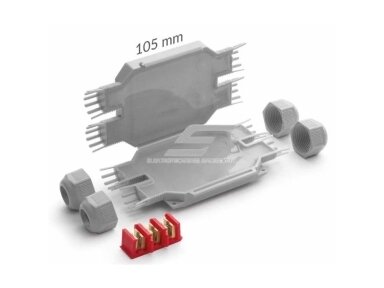 Hermetinė mova dėžutė jungiamoji elektros kontaktams su gelio užpildu | 105x65x25 | 3x2,5-4mm² | IP68/69K | Raytech | BOB4 Hermetinė mova dėžutė jungiamoji elektros kontaktams su gelio užpildu | 105x65x25 | 3x2,5-4mm² | IP68/69K | Raytech | BOB4