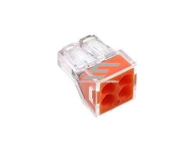 Sujungimo gnybtas monolitiniam laidui 4 vietų | 32A | maks. 4mm² Sujungimo gnybtas monolitiniam laidui 4 vietų | 32A | maks. 4mm²