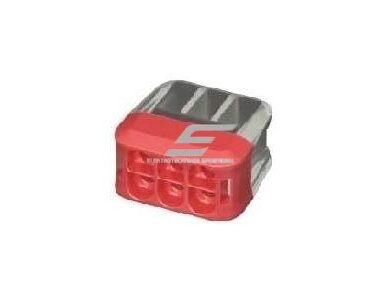 Sujungimo gnybtas monolitiniam laidui 6 vietų | 24A | maks. 4mm² Sujungimo gnybtas monolitiniam laidui 6 vietų | 24A | maks. 4mm²