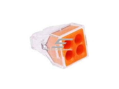 Sujungimo gnybtas monolitiniam laidui 4 vietų | 32A | maks. 4mm² Sujungimo gnybtas monolitiniam laidui 4 vietų | 32A | maks. 4mm²