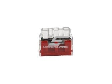 Sujungimo gnybtas monolitiniam laidui 3 vietų | 32A | maks. 4mm² Sujungimo gnybtas monolitiniam laidui 3 vietų | 32A | maks. 4mm²