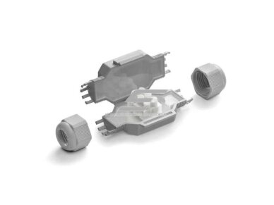 Hermetinė mova dėžutė jungiamoji elektros kontaktams su gelio užpildu | 80x36x23 | 2x4mm² | IP68/69 | Raytech | FRED 1 Hermetinė mova dėžutė jungiamoji elektros kontaktams su gelio užpildu | 80x36x23 | 2x4mm² | IP68/69 | Raytech | FRED 1