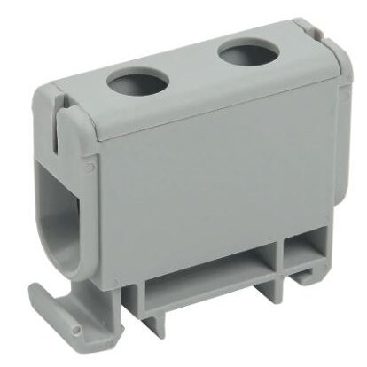 Jaudas sadales spaiļu bloks | vadu | kabeļu pieslēgšanai | Al: 145A 6–50mm² | Cu: 160A 2,5–50mm² | uz DIN sliedes | pelēks | IP20 | IEK | YZN12-050-K03 | 4606056504101
