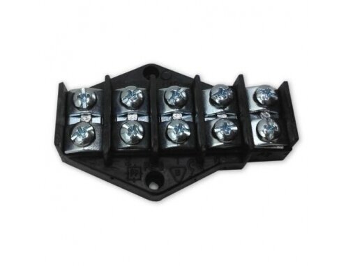 Sujungimo kaladėlė | 380V | 5x10mm² | juoda | 5906868438670 Sujungimo kaladėlė | 380V | 5x10mm² | juoda | 5906868438670
