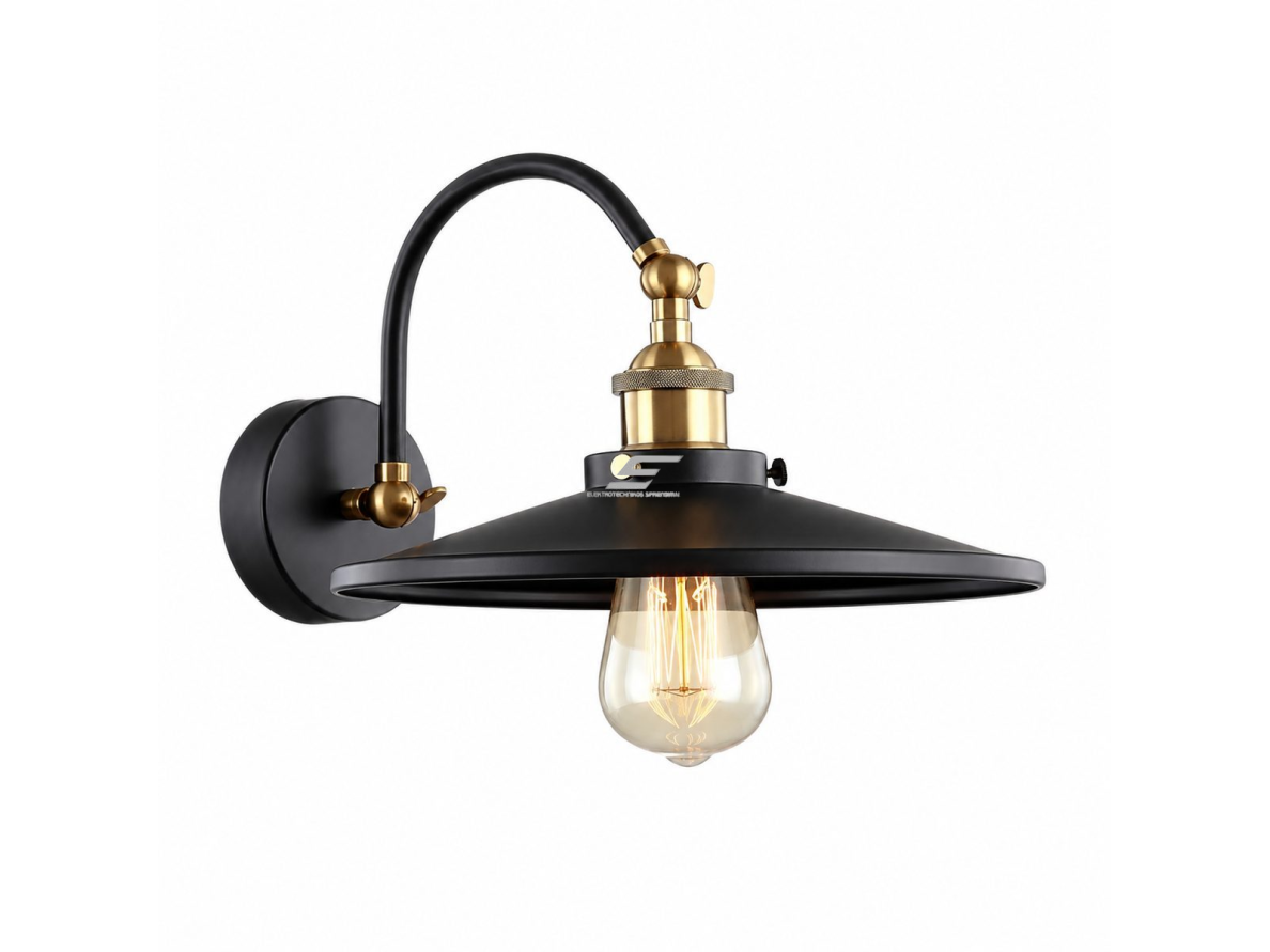 Šviestuvas tvirtinamas ant sienos | E27 | 1x35W | 230V | Ø220x260mm | be lempučių | IP20 | metalinis | juodas Šviestuvas tvirtinamas ant sienos | E27 | 1x35W | 230V | Ø220x260mm | be lempučių | IP20 | metalinis | juodas
