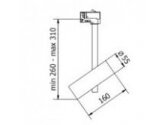 Šviestuvas ant bėgelio | nukreipiamo spindulio | GU10 | 20W | 230V | Ø55x160mm | IP20 | juodas | GROSSO | GTV Lighting | XLD-GRSGU10OC-NB | 5902801356520 1