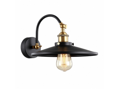 Šviestuvas tvirtinamas ant sienos | E27 | 1x35W | 230V | Ø220x260mm | be lempučių | IP20 | metalinis | juodas Šviestuvas tvirtinamas ant sienos | E27 | 1x35W | 230V | Ø220x260mm | be lempučių | IP20 | metalinis | juodas