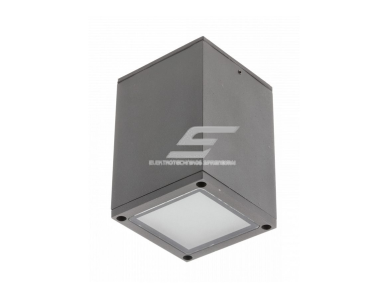 Lubinis lauko šviestuvas | 35W | IP54 | kvadratinis | grafito spalvos | virštinikinis | GTV Lighting | LENTO | OS-LEN100KWG-30 Lubinis lauko šviestuvas | 35W | IP54 | kvadratinis | grafito spalvos | virštinikinis | GTV Lighting | LENTO | OS-LEN100KWG-30