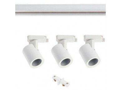 Šviestuvai ant bėgelio | komplektas | GU10 | 3x20W | 230V | 1m | IP20 | baltas | TRAX | GTV Lighting | XLD-Z3OP20SZ1-10 | 5902801241772 Šviestuvai ant bėgelio | komplektas | GU10 | 3x20W | 230V | 1m | IP20 | baltas | TRAX | GTV Lighting | XLD-Z3OP20SZ1-10 | 5902801241772
