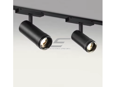 Kryptinis LED šviestuvas ant bėgelio | magnetinis | 20W | 3000K | 739lm | CRI90 | juodas | reguliuojamas 10–60° | Ultra Slim | dimeriuojamas  2