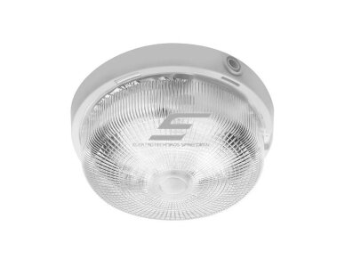 Hermetinis šviestuvas | E27 | 1x100W | 230V | Ø230x95mm | virštinkinis | IP44 | baltas | GTV Lighting | RINGO | OS-RINGO1-00 Hermetinis šviestuvas | E27 | 1x100W | 230V | Ø230x95mm | virštinkinis | IP44 | baltas | GTV Lighting | RINGO | OS-RINGO1-00