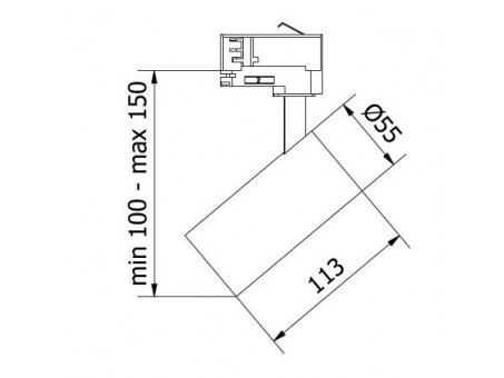 Šviestuvas ant bėgelio | nukreipiamo spindulio | GU10 | 20W | 230V | 55x55x113mm | IP20 | juodas | LIMA | GTV Lighting | XLD-LMAGU10KC-NB | 5902801322150 1