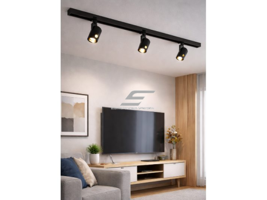 Kryptinis LED šviestuvas ant bėgelio | magnetinis | 10W | 3000K | 739lm | CRI90 | juodas | reguliuojamas 10–60° | Ultra Slim | dimeriuojamas 3