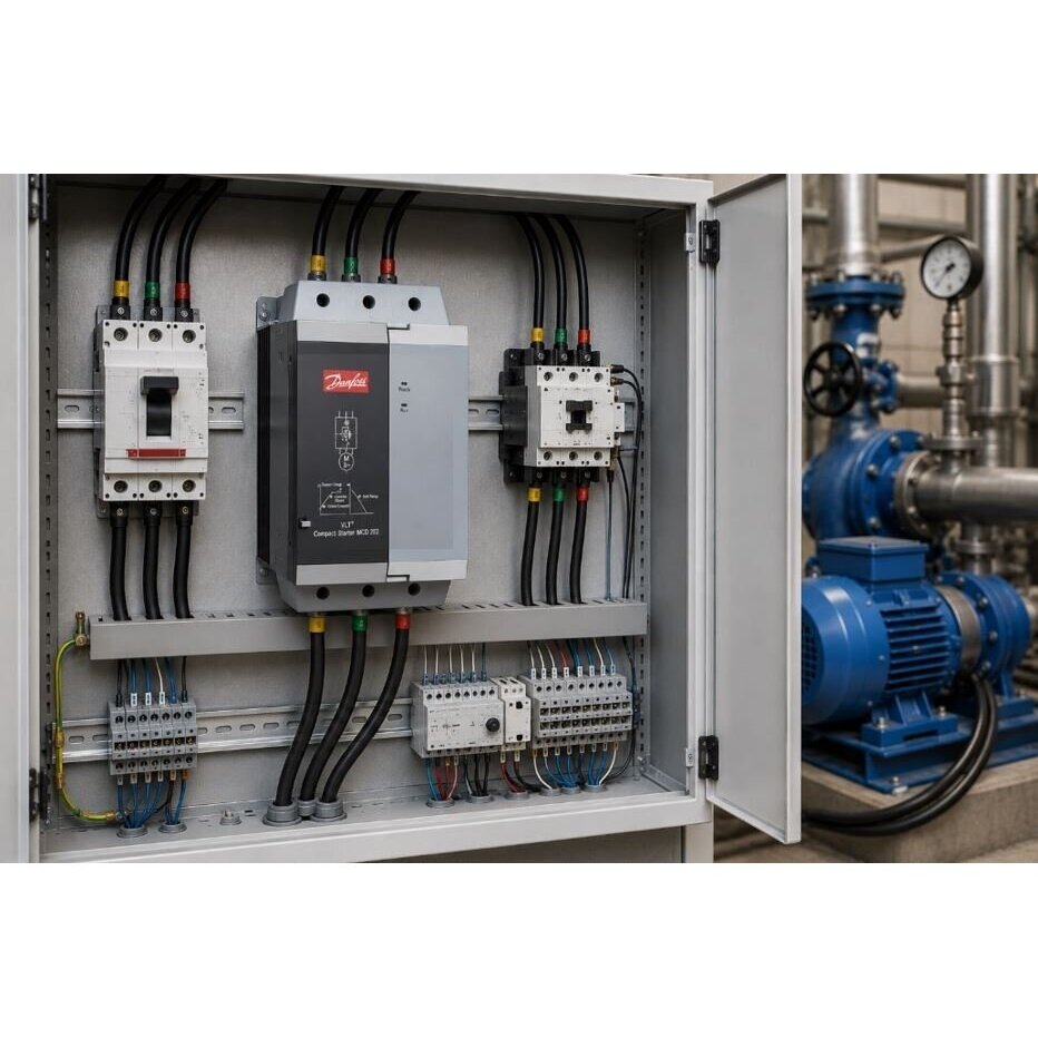 Устройство плавного пуска | софтстартер | 3-фазный | 85A | 45kW | 200-440V | Danfoss | MCD 202-045-T4-CV3 | 5702427098558 2 Устройство плавного пуска | софтстартер | 3-фазный | 85A | 45kW | 200-440V | Danfoss | MCD 202-045-T4-CV3 | 5702427098558 2
