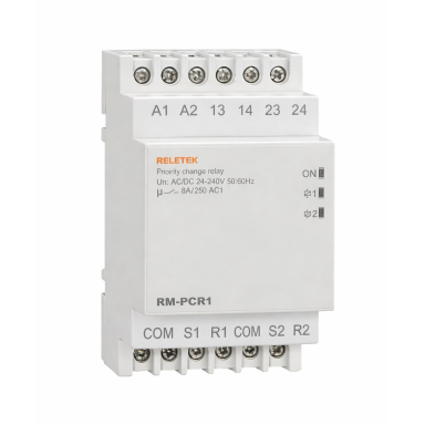 Prioritārā motoru vadības relejs | 2 motoriem | AC/DC 24–240V | 8A | DIN | automātiska aizture | RELETEK Prioritārā motoru vadības relejs | 2 motoriem | AC/DC 24–240V | 8A | DIN | automātiska aizture | RELETEK
