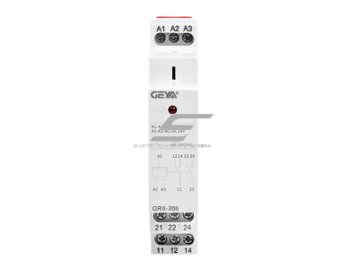 Tarpinė relė | signalų stiprinimui ir apkrovų valdymui | 2 x SPDT | 8A | AC / DC 48V | GR8-208