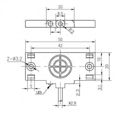 Capacitive proximity sensor | 8mm | 20x50x5mm | 10-30VDC | NO | NPN | non-flush mount | IP67 1 Capacitive proximity sensor | 8mm | 20x50x5mm | 10-30VDC | NO | NPN | non-flush mount | IP67 1