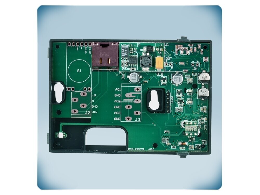 Temperatūros ir drėgmės kambarinis jutiklis su sienos paviršiaus temperatūros matavimu | 0…50°C | 0-100%rH | Modbus RTU | PoM 24VDC | RJ45 | IP30 | Sentera Controls | RWTHM-2 5