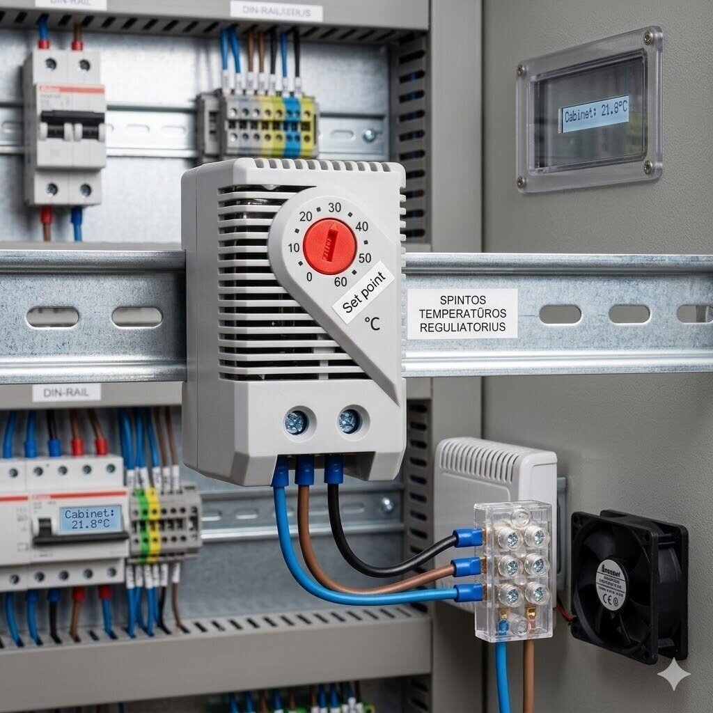 Mini termostaat | temperatuuri regulaator | NC | 0–60°C | 230 V AC | 10 A | bimetall | DIN | automaatne kütte juhtimine | IP20 2 Mini termostaat | temperatuuri regulaator | NC | 0–60°C | 230 V AC | 10 A | bimetall | DIN | automaatne kütte juhtimine | IP20 2