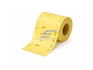 Kabelio žymėjimo etiketė | 59x10mm | geltona | perforuota | 260 vnt/rul. | laidų ir kabelių ženklinimui Kabelio žymėjimo etiketė | 59x10mm | geltona | perforuota | 260 vnt/rul. | laidų ir kabelių ženklinimui