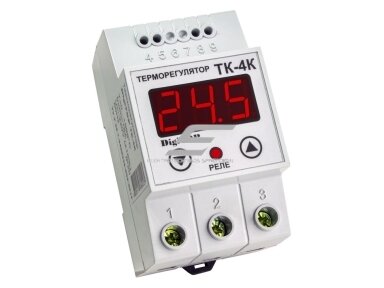 Modulinis | skaitmeninis termostatas | temperatūros reguliatorius | 16A | 230V | 0...+999°C | DIN | DigiTOP | TK-4K