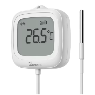 Viedais temperatūras un mitruma sensors | 2,2 collu LCD displejs | IP65 aizsardzība | savietojams ar eWeLink sistēmu | 1,5 m | ZigBee Sonoff SNZB-02LD